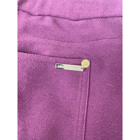 Michael Kors Burgundy Pull On Pants Women's Size M Jegging Stretch Knit Jean - Picture 12 of 12